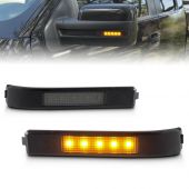 FORD F-150 09-14 LED AMBER MIRROR LIGHT SMOKE LENS (2PC)