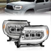 TOYOTA TACOMA 05-11 FULL LED PROJECTOR HEADLIGHTS CHROME W/ INITIATION FEATURE & SEQUENTIAL SIGNAL 