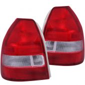 HONDA CIVIC 96-00 3DR TAIL LIGHTS RED/CLEAR 