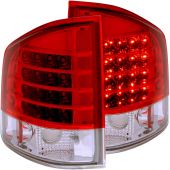 CHEVY S-10 / GMC SONOMA 94-04 LED TAIL LIGHTS CHROME RED/CLEAR LENS