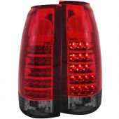 CHEVY/GMC C/K1500/2500 88-98 / C/K3500 88-00 / SUBURBAN 92-99 / BLAZER (Full-Size) 92-94 / TAHOE 95-99 / YUKON 92-99 LED TAIL LIGHTS CHROME RED/SMOKE LENS