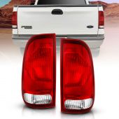 FORD F-150 97-03 / F-250/F-350/F-450 SUPER DUTY 99-07 TAIL LIGHT CHROME RED/CLEAR LENS (OE TYPE REPLACEMENT)