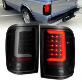 FORD RANGER 93-97 LED C BAR TAIL LIGHTS BLACK SMOKE LENS