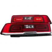 CHEVY CAMARO 14-15 LED TAIL LIGHTS CHROME RED/CLEAR LENS