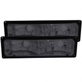 CHEVY/GMC C/K1500/2500 88-98 / C/K3500 88-00 / SUBURBAN 92-99 / BLAZER (full-size) 92-94 / TAHOE 95-99 / YUKON 92-99 EURO PARKING/SIGNAL LIGHTS SMOKE LENS BLACK FRAME