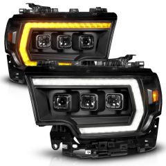 RAM 2500/3500 19-24 Z-SERIES FULL LED PROJECTOR HEADLIGHTS BLACK W/ INITIATION & SEQUENTIAL
