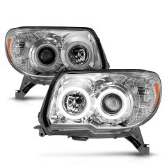 TOYOTA 4RUNNER 06-09 PROJECTOR HEADLIGHTS CHROME W/ RX HALO (NO BULBS INCLUDED)