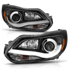 FORD FOCUS 12-14 PROJECTOR PLANK STYLE HEADLIGHTS BLACK (NOT FOR FACTORY HID SYSTEM)