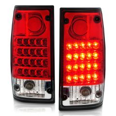 TOYOTA PICKUP 89-95 LED TAIL LIGHTS CHROME RED/CLEAR LENS