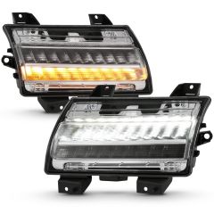  JEEP WRANGLER 18-23 / GLADIATOR 20 LED FENDER LIGHTS CHROME CLEAR (SEQUENTIAL SIGNAL) (FOR HIGH CONFIGURED, LED TYPE)