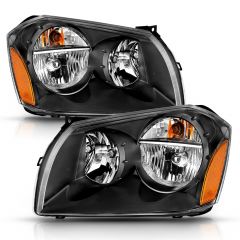 DODGE MAGNUM 05-07 CRYSTAL HEADLIGHT BLACK
