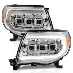 TOYOTA TACOMA 05-11 FULL LED PROJECTOR HEADLIGHTS CHROME W/ INITIATION FEATURE & SEQUENTIAL SIGNAL 