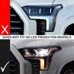 TOYOTA TUNDRA 22-25 Z-SERIES FULL LED PROJECTOR HEADLIGHTS BLACK W/ DRL SWITCH & INITIATION (DOES NOT FIT MODELS WITH FACTORY LED PROJECTORS)