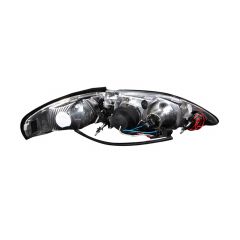 FORD MUSTANG 94-98 1 PC PROJECTOR HEADLIGHTS BLACK W/ HALO