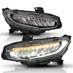 HONDA CIVIC 16-18 4DR FULL LED CRYSTAL PLANK STYLE HEADLIGHT W/ SEQUENTIAL SIGNAL