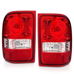 FORD RANGER 01-11 TAIL LIGHTS CHROME RED/CLEAR LENS (NOT FOR 05-07 STX MODEL)(OE TYPE REPLACEMENT)