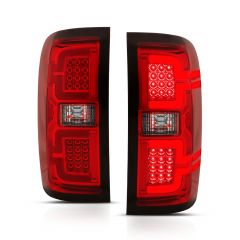 CHEVY SILVERADO 14-18 1500 / 15-19 2500HD/3500HD / GMC SIERRA 15-19 2500HD/3500HD DUALLY LED TAIL LIGHTS RED LENS (SEQUENTIAL SIGNAL)(NON-OEM LED ONLY)