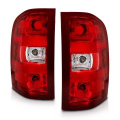 CHEVY SILVERADO 1500 07-13 / 2500HD/3500HD 07-14 TAIL LIGHT RED/CLEAR LENS (OE TYPE)