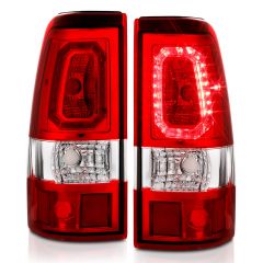 Chrome/Clear LED Replacement Tail Lights For Chevy C10 C/K 1500 2500 3500 