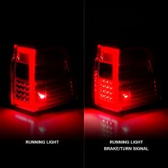 FORD EXPEDITION 07-17 LED C BAR STYLE TAIL LIGHTS CHROME RED/CLEAR LENS (SEQUENTIAL SIGNAL)