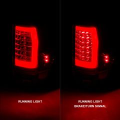 NISSAN TITAN 04-15 LED C BAR TAIL LIGHTS CHROME RED/CLEAR LENS (W/O UTILITY COMPARTMENT)