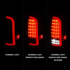 TOYOTA TACOMA 05-15 FULL LED TAIL LIGHTS W/ SEQUENTIAL LIGHT BAR BLACK HOUSING SMOKE LENS (W/O HARNESS)