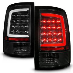 DODGE RAM 1500 09-18 / RAM 2500/3500 10-18 LED TAIL LIGHTS BLACK CLEAR LENS W/ SEQUENTIAL (NOT FOR OE LED TAIL LIGHT MODELS)