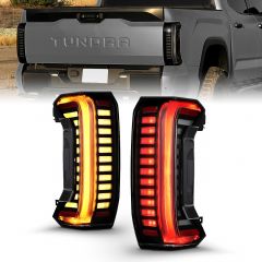 TOYOTA TUNDRA 22-24 FULL LED TAIL LIGHTS BLACK SMOKE LENS W/ INITIATION & SEQUENTIAL SIGNAL (FOR ALL MODELS)