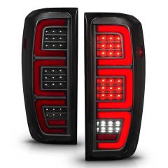 GMC SIERRA 1500 19-21 FULL LED TAIL LIGHTS BLACK SMOKE LENS W/ INITIATION & SEQUENTIAL SIGNAL (HALOGEN MODELS ONLY)