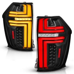 CHEVY SUBURBAN/TAHOE 21-24 FULL LED LIGHT BAR TAIL LIGHTS BLACK CLEAR LENS W/ SEQUENTIAL SIGNAL