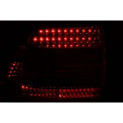 PORSCHE CAYENNE 03-06 LED TAIL LIGHTS CHROME RED/CLEAR LENS