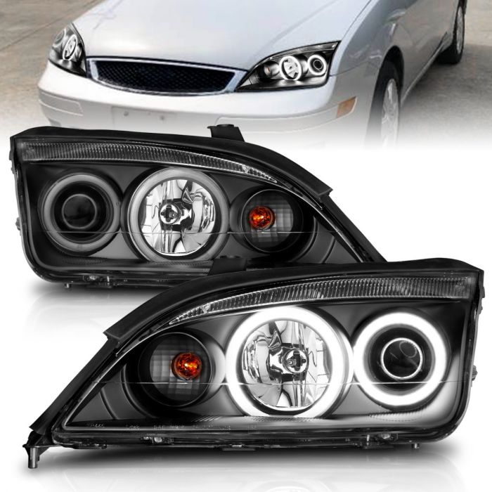  AmeriLite G2 Projector Headlights Halo Black For Volkswagen  Passat - Passenger and Driver Side : Automotive