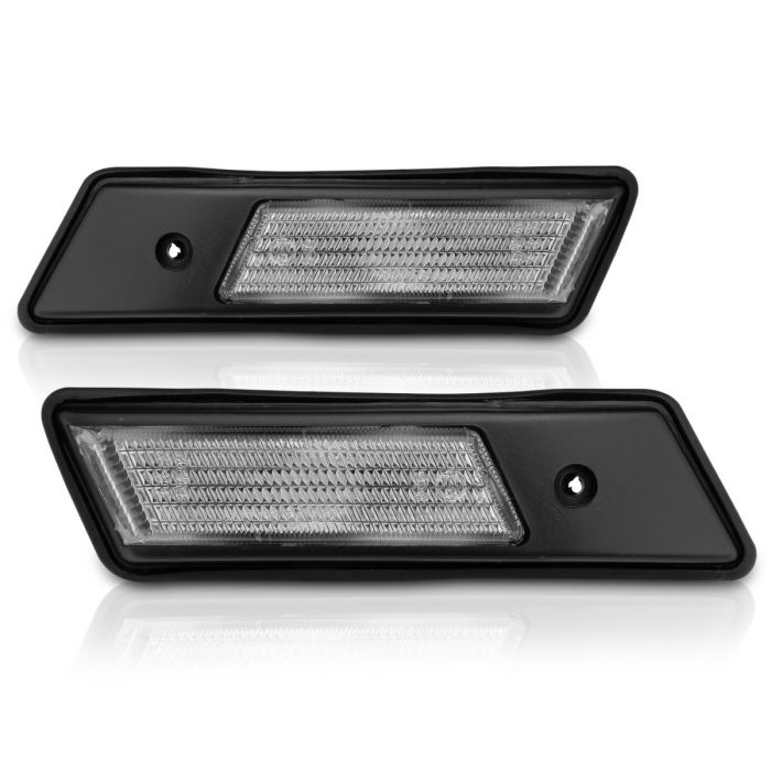 BMW 3 SERIES 95-96 SIDE MARKERS BLACK CLEAR LENS (NO BULB)