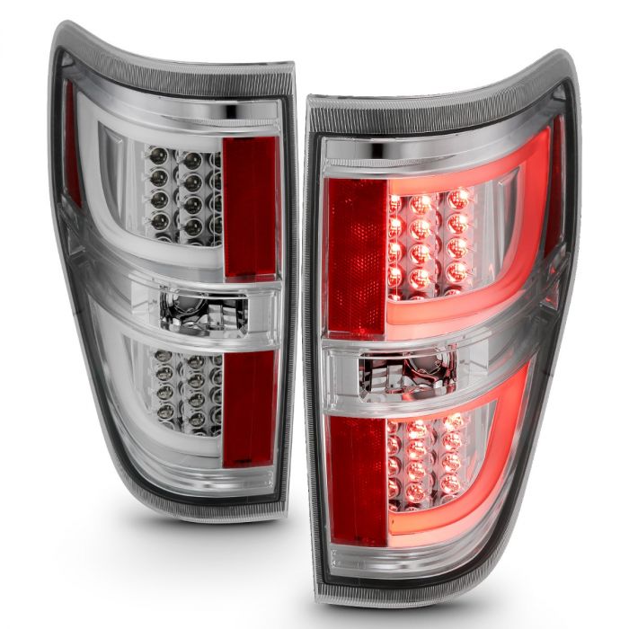 FORD F-150 09-14 LED TAIL LIGHTS G2 CHROME CLEAR LENS