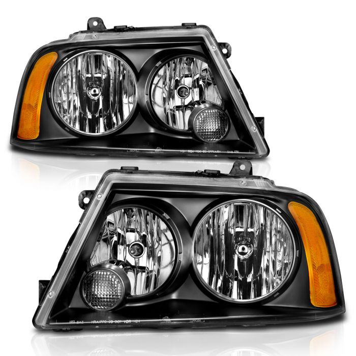 ANZO USA | Don't Get Left in The Dark ~ LINCOLN NAVIGATOR 03-06 CRYSTAL  HEADLIGHTS BLACK