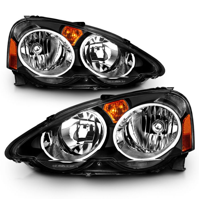 ACURA RSX 02-04 CRYSTAL HEADLIGHTS BLACK