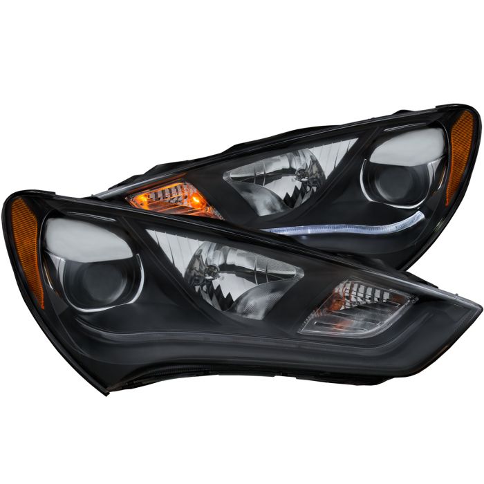HYUNDAI GENESIS 13-15 2DR PROJECTOR PLANK STYLE HEADLIGHTS BLACK (FOR HID, WITHOUT HID KIT)