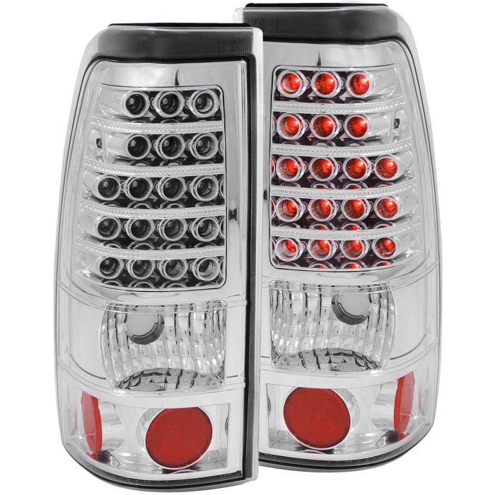 CHEVY SILVERADO 1500/2500 99-02 / 3500 01-03 / GMC SIERRA 1500/2500 99-06 LED TAIL LIGHTS CHROME 