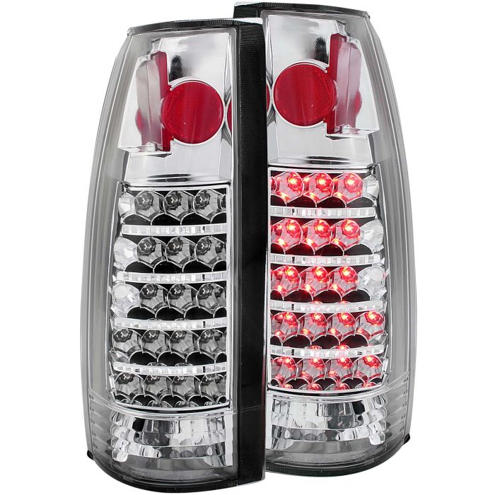 CHEVY/GMC C/K1500/2500 88-98 / C/K3500 88-00 / SUBURBAN 92-99 / BLAZER (full-size) 92-94 / TAHOE 95-99 / YUKON 92-99 L.E.D TAIL LIGHTS CHROME 