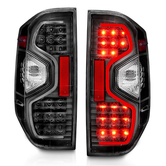 TOYOTA TUNDRA 14-21 LED TAIL LIGHTS BLACK CLEAR LENS