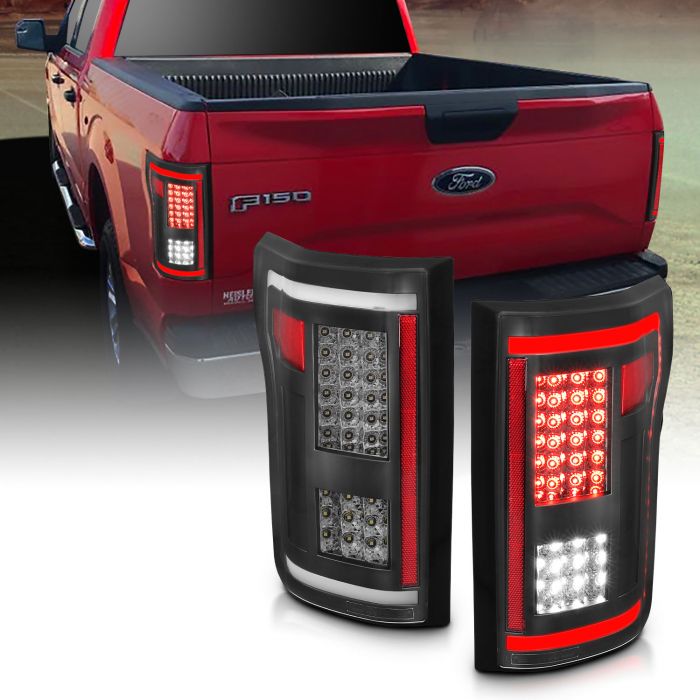 松野屋 キャンバスフラットショルダー LED Tail Lights For 2009-2014 Ford F150,Full LED Design  Smoked Tail Lights 並行輸入品