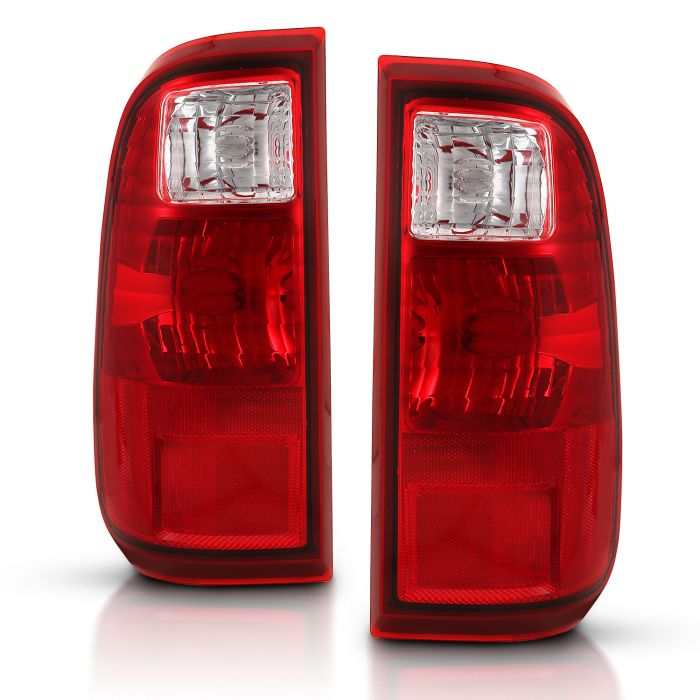 FORD F-250/F-350/F-450 SUPER DUTY 08-16 TAIL LIGHTS CHROME RED/CLEAR LENS (OE TYPE REPLACEMENT)
