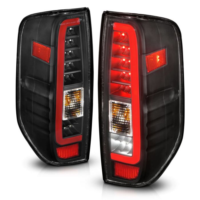 ANZO USA | Don't Get Left in The Dark ~ NISSAN FRONTIER 05-21 / SUZUKI  EQUATOR 09-12 LED C BAR TAIL LIGHTS BLACK CLEAR LENS