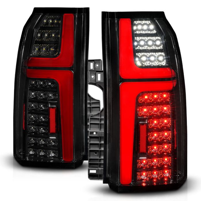 CHEVY TAHOE/SUBURBAN 15-20 FULL LED LIGHT BAR STYLE TAIL LIGHTS BLACK SMOKE  LENS W/ SEQUENTIAL SIGNAL