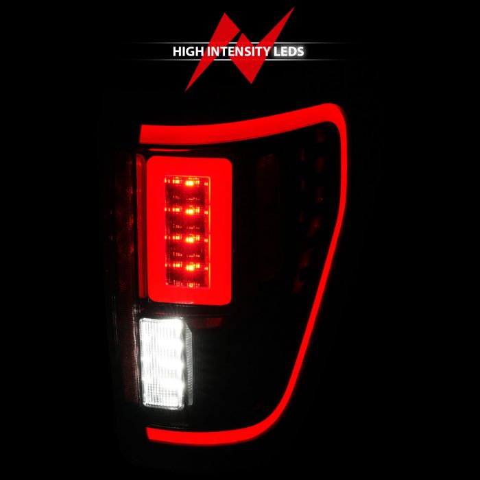 ANZO USA | Don't Get Left in The Dark ~ FORD F-150 21-23 FULL LED TAIL  LIGHTS BLACK CLEAR LENS W/ INITIATION & SEQUENTIAL (FOR HALOGEN MODEL W/O  BLIS & LED MODEL