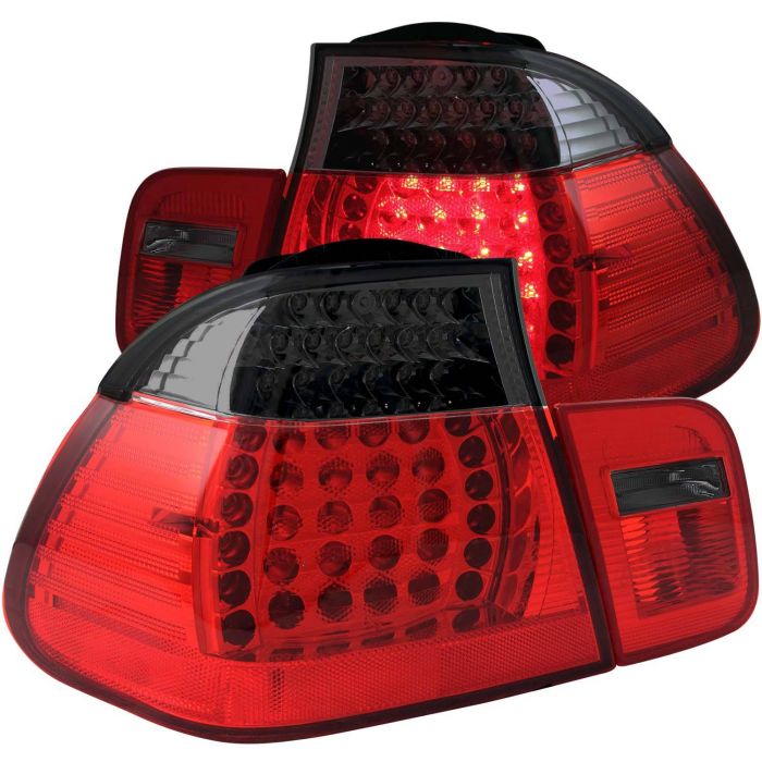 BMW 3 SERIES E46 02-05 4DR LED TAIL LIGHTS RED/SMOKE 2PC